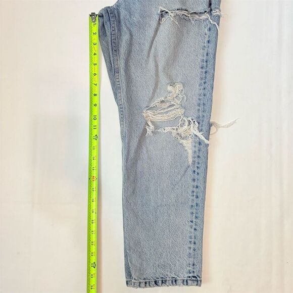Zara Women's Ripped Distressed Light Wash Denim Jeans Size 8 - Picture 10 of 11